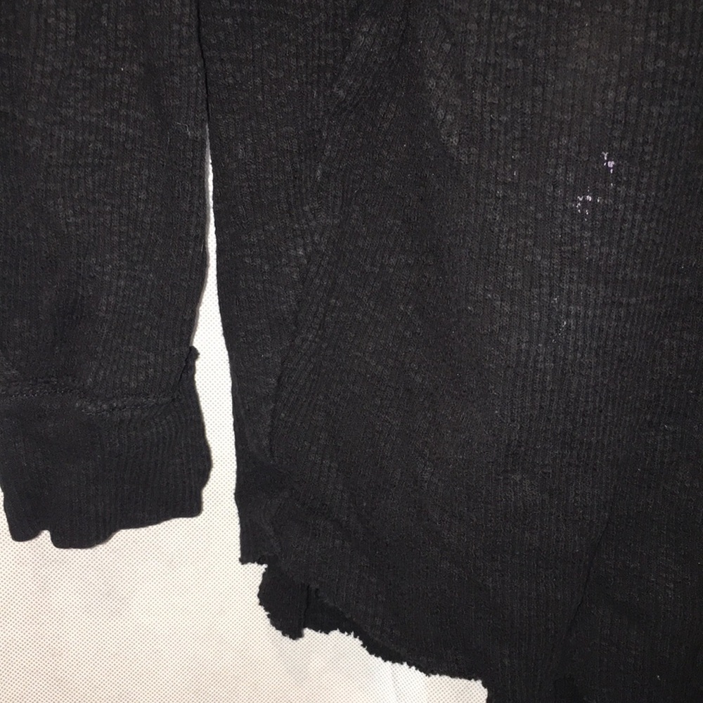 We The Free Black Long Sleeve Ribbed Top | Size Large - Picture 2 of 6